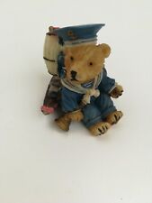 FIGURINE  STATUETTE ours marin mer pêche Sujet baptême en résine 