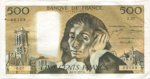 France billet 500 francs - billet,
