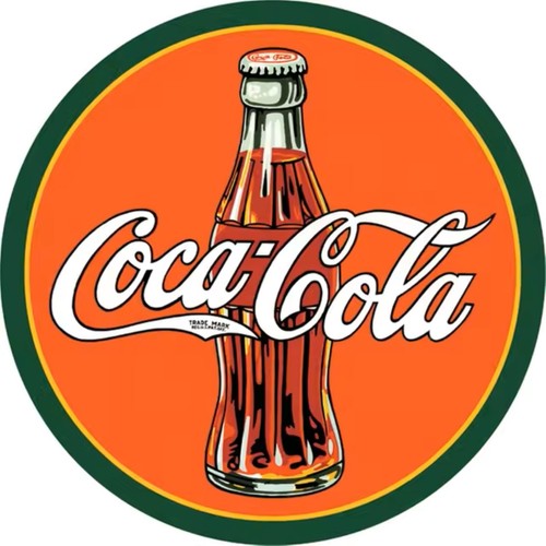 Plaque vintage coca cola - cola, ronde