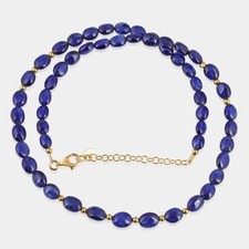 Collier bleu saphir lisse