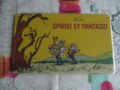 Plaque émaillée spirou - , et