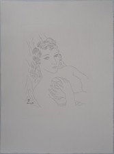 Léonard Tsuguharu FOUJITA : Isabey, mon seul ami, Gravure originale signée