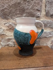 Cruche céramique soufflenheim  Elchinger vintage 1950 abstrait, époque capron