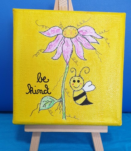 Mini toile peinte main - mini,