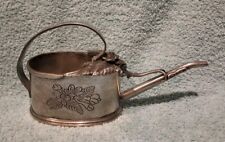 Ancien Arrosoir Marque Étain Royal Décor Fleurs Longueur 18,5 cm Hauteur 10 cm 