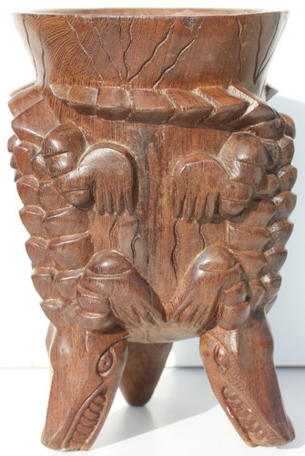 Afrique vase tripode en bois - tripode,