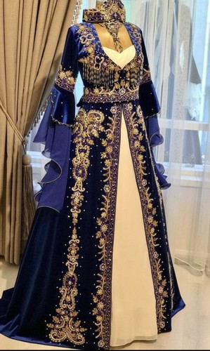 Bride pieces velvet kaftan - 5,