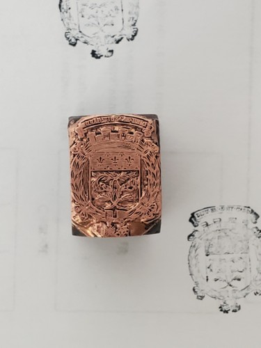 Cachet tampon blason