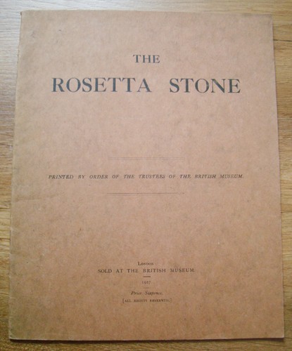 The rosetta stone printed - stone, by