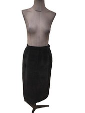 Très Belle Jupe Longue Velours Coton Noir Hermès 36 Authentique Vintage