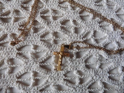 Ancien collier metal dore - ancien,