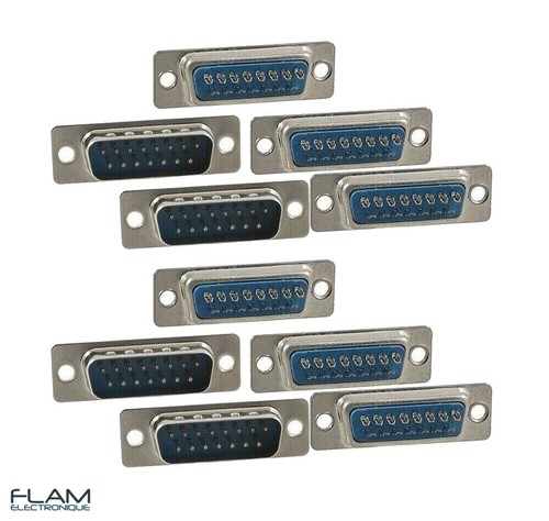 10x connecteur souder db15 - connecteur,