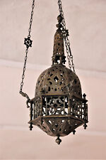 Lanterne à suspendre, ancienne en bronze