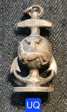 Anne De Bretagne Petit Sceau Pendentif En Forme d'Encre de Marine 35x19mm 11,13g