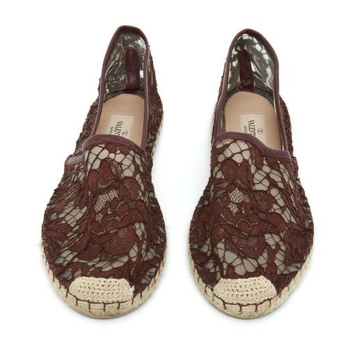 Valentino espadrilles bordeaux - valentino,