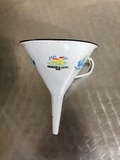 ANCIEN ENTONNOIR EN TOLE EMAILLE GENEVIEVE LETHU OLD ENAMEL DECOR CHAMPETRE