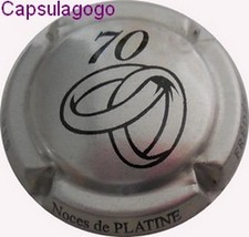 capsule de champagne NOWACK "Anniversaire de Mariage"  Platine