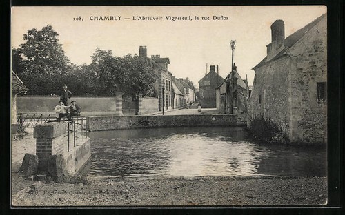 Cpa chambly abreuvoir - cpa, chambly,