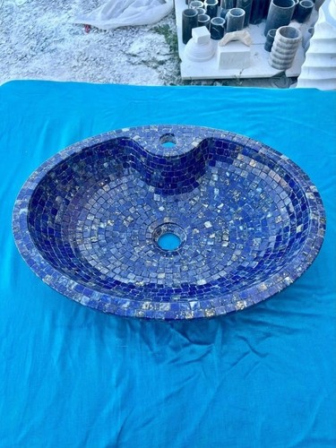 évier ovale lapis lazuli - en, lapis-lazuli