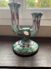 Ancien chandelier , bougeoir en céramique Tourmalines LONGWY France