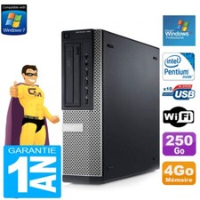PC Dell 790 DT Intel G630 4Go Disque Dur 250Go Graveur DVD Wifi Windows XP Pro