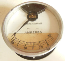 Ampèremètre électricien industriel ancien 3.5 A Service Standard Rue Championnet