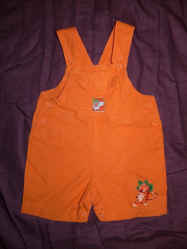 Salopette courte orange