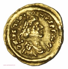 (USA) Tiers de sou ou Tremissis de Justin Ier 518-527 ap. J.C, lartdesgents.fr d