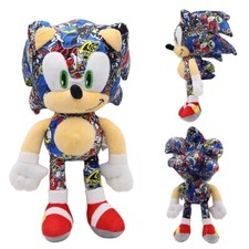 Peluche Sonic Stylé 30cm Doudou Graffiti Jeux Video Sonic  Hérisson idée cadeau