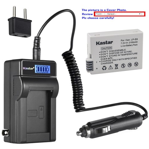 Kastar battery lcd charger - battery, ac