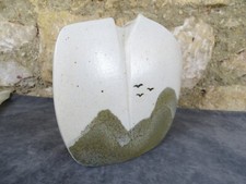 VASE LENTILLE DESIGN YVES MOHY PORCELAINE VIREBENT ANNEE 70