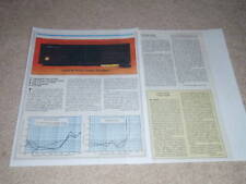 Yamaha M-50 Amplificateur Review, 1982, 2 Pgs , Complet Test