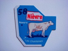 MAGNET DÉPART’AIMANT LE GAULOIS CARTE DE FRANCE DÉPARTEMENT 58 NIÈVRE
