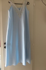 chemise de nuit longue bleue