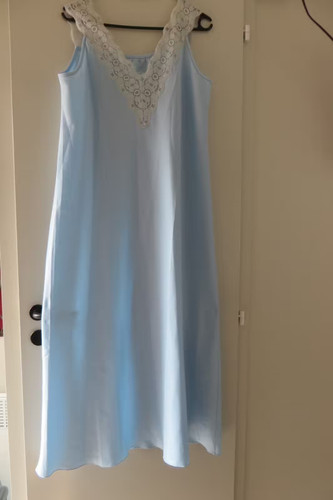Chemise nuit longue bleue - de,