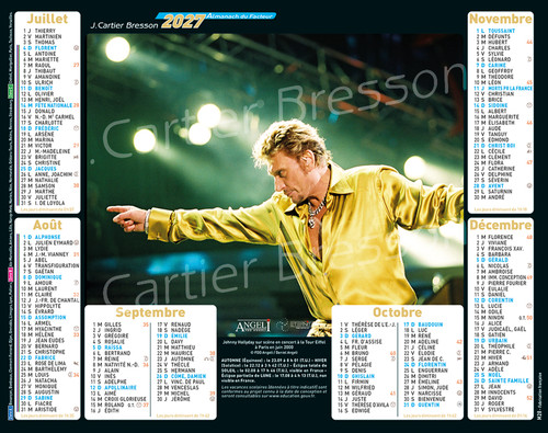 Calendrier johnny concert la - concert, 1