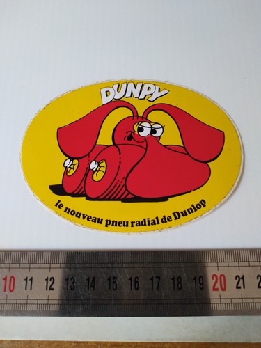 Ancien autocollant dunlop pneu - autocollant,