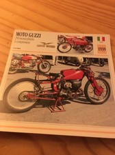 Moto Guzzi 250 monocylindre compresseur 1939 Carte Collection moto Atlas Italie