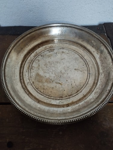Plat assiette argent - , massif