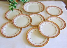 SUPERBE SERVICE A DESSERT OR ET ROSES PEINTES HAMMERSLEY CHINA ENGLAND