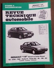 REVUE TECHNIQUE Automobile RENAULT "19" DIÉSEL ET TURBO DIESEL 