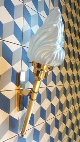 Grand applique lampe flambeau - applique,