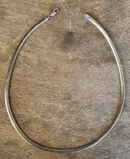 Collier Argent Maille Serpent