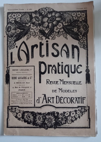 Revue artisan pratique art - l'artisan, d'art