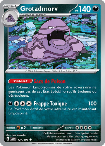 Carte pokémon grotadmorv - carte,