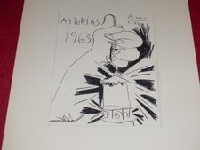 [ART XXe] PABLO PICASSO LITHOGRAPHIE ASTURIAS 1963 Mineurs 56x38 cm Cercle d'Art