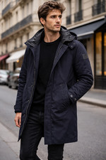 Parka bleue nuit The Kooples