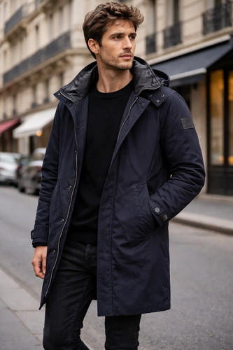 Parka bleue nuit the kooples - bleue,