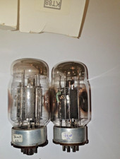 Bid for one old matched pair of KT88 GEC triple O  getter brown base   100%