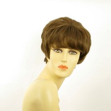 Perruque femme courte châtain